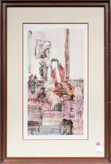Untitled by Matt Phillips, 1977, monotype, sold Feb 2025