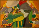 Landscape in Beverly Hills by Walter Gaudnek, 1958, Oil on Canvas, sold Apr 2026