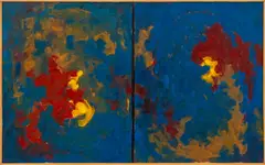 Abstract Composition Diptych by Robert O'Meara, Oil on Canvas, sold Apr 2026