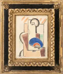Femme a l'Eventail" [Woman with a Fan] by Jean Metzinger, Watercolor, sold May 2026
