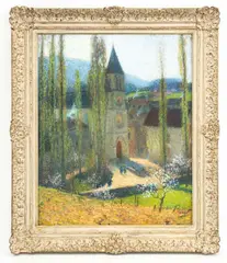 L'Eglise de Labastide-du-Vert by Henri Martin, Oil on Canvas, sold May 2026