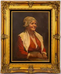 Portrait of a Female Peasant by Arthur Sarnoff, 1934, Oil on Canvas, sold May 2026
