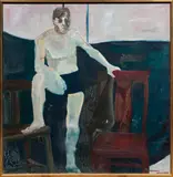 A Man and His Chair by Marianna Hamilton, oil on canvas, sold Feb 2025
