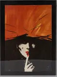 Untitled by René Gruau, lithograph, sold Feb 2025