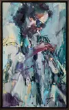 Miles Davis by Bruni Sablan, 1993, oil on canvas, sold Feb 2025