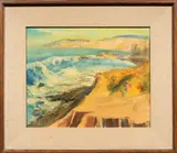 California Coast by Clarence Shepard, oil on canvas board, sold Feb 2025
