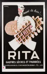 Rita Gavfres Seches et Fourrees Poster by Léon Dupin, lithograph, sold Mar 2025