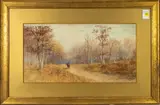 Ride in Autumn by Horace C. Kirkland, watercolor, sold Mar 2025