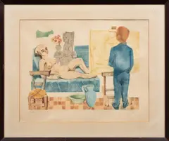 Untitled by Abram Krol, aquatint, sold Mar 2025