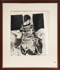 Untitled by Helen Breger, etching, sold Mar 2025