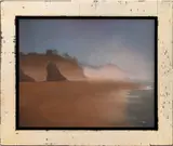 Canon Beach by Emma Tapley, Oil on Panel, sold May 2026