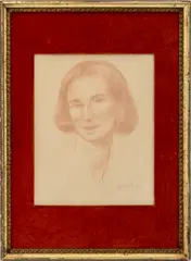 Portrait of a Woman by Leon Kroll, 1966, Chalk on Paper, sold May 2026