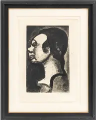 Femme Hideuse" [Hideous Woman] by Georges Rouault, circa 1919, Etching, sold Jul 2026