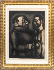 Face a Face by Georges Rouault, 1926, Aquatint, sold Jul 2026