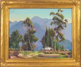 California Scene by Esther Eddy Hasting, oil on canvas, sold Mar 2025