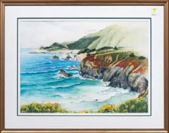 California Seaside by Barbara Nagel, 1996, watercolor, sold Mar 2025