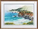 California Seaside by Barbara Nagel, 1996, watercolor, sold Mar 2025