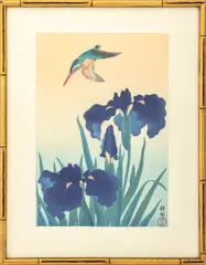 Kingfisher and Iris by Ohara Koson, Woodblock Print in Colors, sold Jul 2026