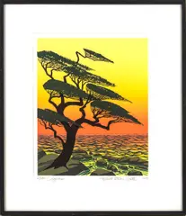 Cypress by Robert LeRoy Smith, 1985, screenprint, sold Mar 2025