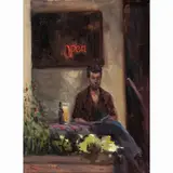 Untitled by Keith Wicks, oil on canvas, sold Mar 2025