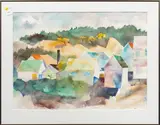 Ranch by Samuel Colburn, 1981, watercolor, sold Mar 2025