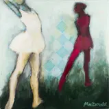 Two Dancers # 11 by Christine MacDonald, 2012, oil on canvas, sold Mar 2025
