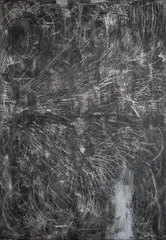Scratch by Hyesook Park, 2007, mixed media on canvas, sold Apr 2025