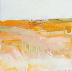 Low Angle Thrust Faults by Richard Larson, 1980, acrylic on canvas, sold Apr 2025