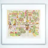 Hand-Signed Color Lithograph by Country Store, Charming limited-edition lithograph titled Country Store by, sold Jun 2025