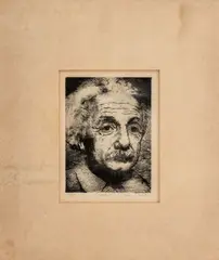 Einstein by Susan E. White, Etching on Paper, sold Jul 2026