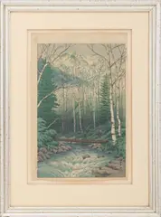 Takegawa River at Dawn by Ito Takashi, circa 1932, Woodblock Print in Colors, sold Jul 2026