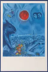Printed by Charles Sorlier (French by Marc Chagall, 1977, Lithograph in Colors on Arches Paper, sold May 2026