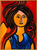 Margaret by Walter Gaudnek, 1963, Oil on Canvas, sold May 2026