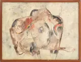 Untitled (Abstract Composition) by Jean Hebbeln, Oil on Canvas, sold May 2026