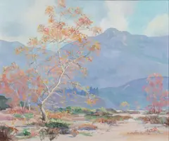 California Mountain Scene by Esther Eddy Hasting, oil on canvas, sold Apr 2025