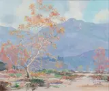 California Mountain Scene by Esther Eddy Hasting, oil on canvas, sold Apr 2025