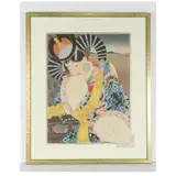 Untitled by Paul Jacoulet, 1951, Woodblock print, sold Apr 2025