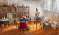 Untitled by Jack Ragland, acrylic on canvas, sold Apr 2025