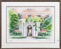 Welcome to Filoli by Barbara Nagel, 2000, watercolor, sold Apr 2025