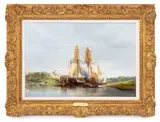 Loading the Ship Scene by Eugene Gabriel Louis Isabey, 1800s, Oil on Panel, sold Jun 2026