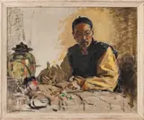 Portrait of a Chinese Man by Eleanor Moore, circa 1930, Oil on Canvas, sold Jun 2026