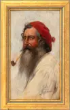 Portrait of a Man Smoking a Pipe by Bernardo Hay, Oil on Panel, sold Jun 2026