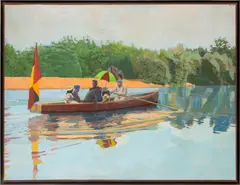 Un Dimanche da Mai by Antonio Seguí, 1971, Oil on Photograph mounted on Canvas, sold Jun 2026