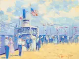 At the Dock by James Harrington, Oil on Canvas, sold Jun 2026