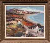 French Riviera by Christophe Charpides, oil on canvas, sold Apr 2025