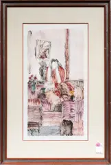 Untitled by Matt Phillips, 1977, monotype, sold Apr 2025