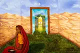 Oasis by Gail Weissman, 2002, oil on canvas, sold Apr 2025