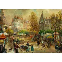 Paris Street Scene by Henri Grenier, oil on canvas, sold Apr 2025