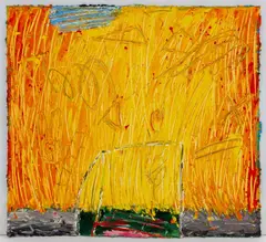Abstract Fire Composition by Elfi Schuselka, Oil on Unstretched Canvas, sold Jun 2026