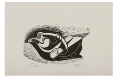 R.a. (1899-1991) by Eileen Agar, woodcut, offered Nov 2021